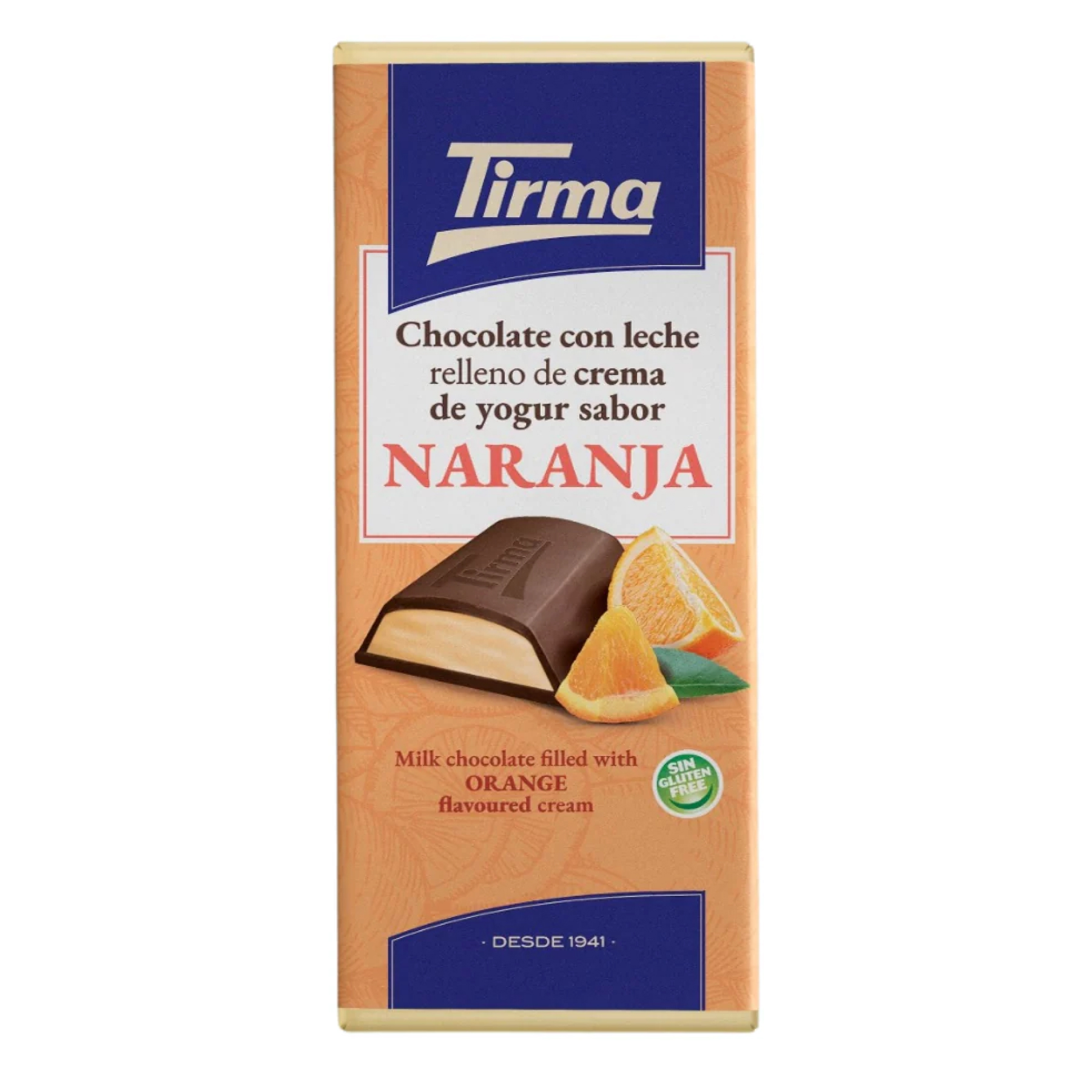 Шоколад молочный с йогуртовой начинкой с апельсиновым вкусом