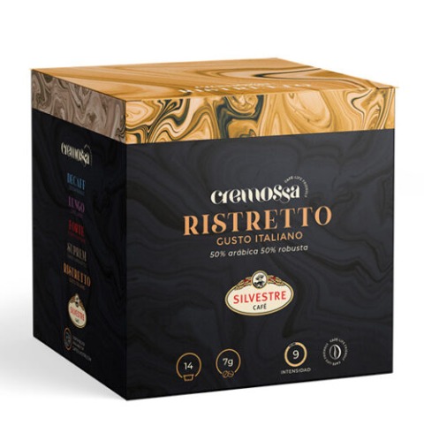 Капсулы CREMOSSA ESPRESSO RISTRETTO для кофемашин Silvestre