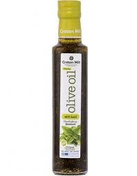 Масло оливковое нерафинированное высшего качества EV с базиликом CRETAN MILL