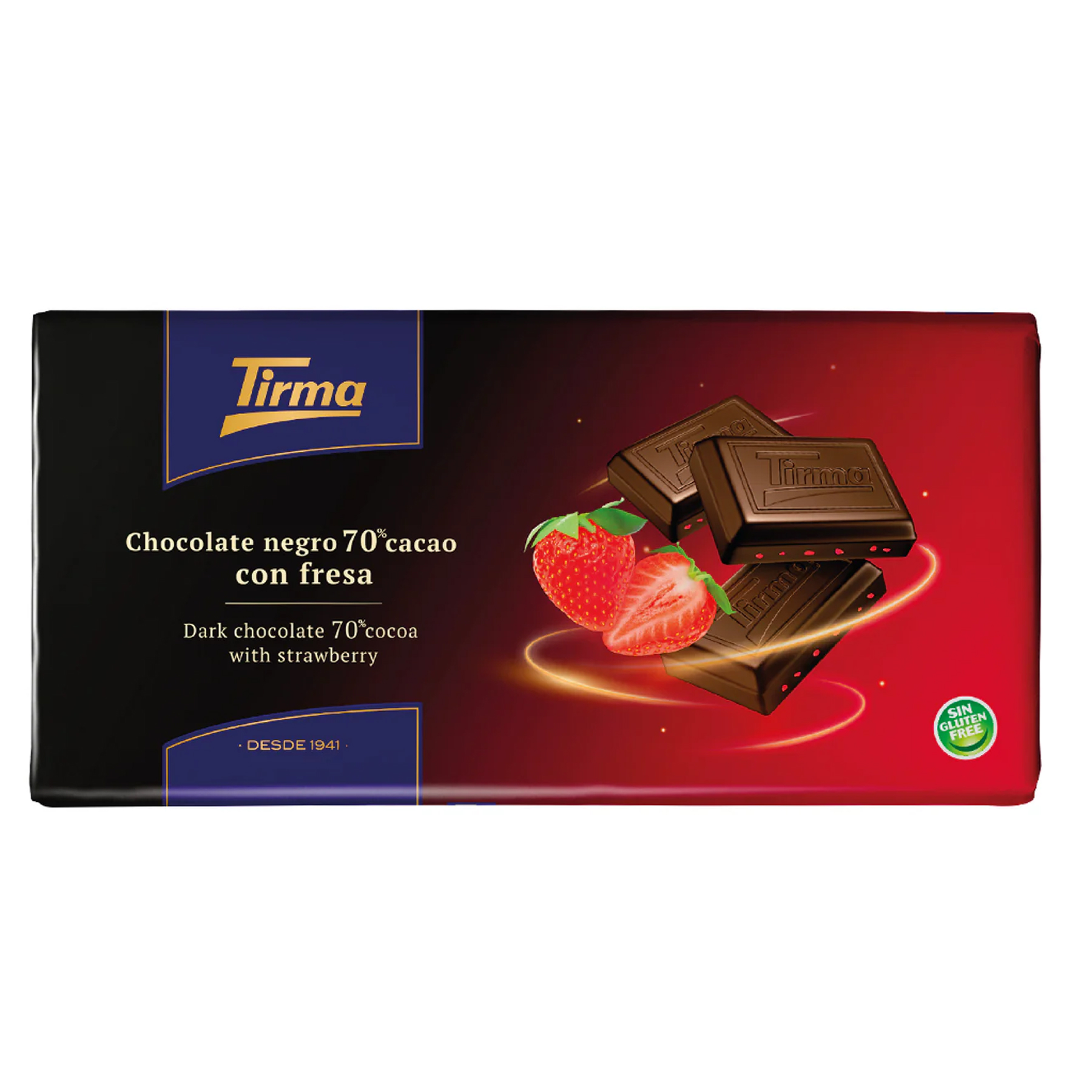 Шоколад тёмный Tirma 70% с клубникой