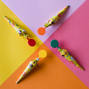 Набор зонтики с драже из молочного шоколада в сахарной глазури 5*11 гр