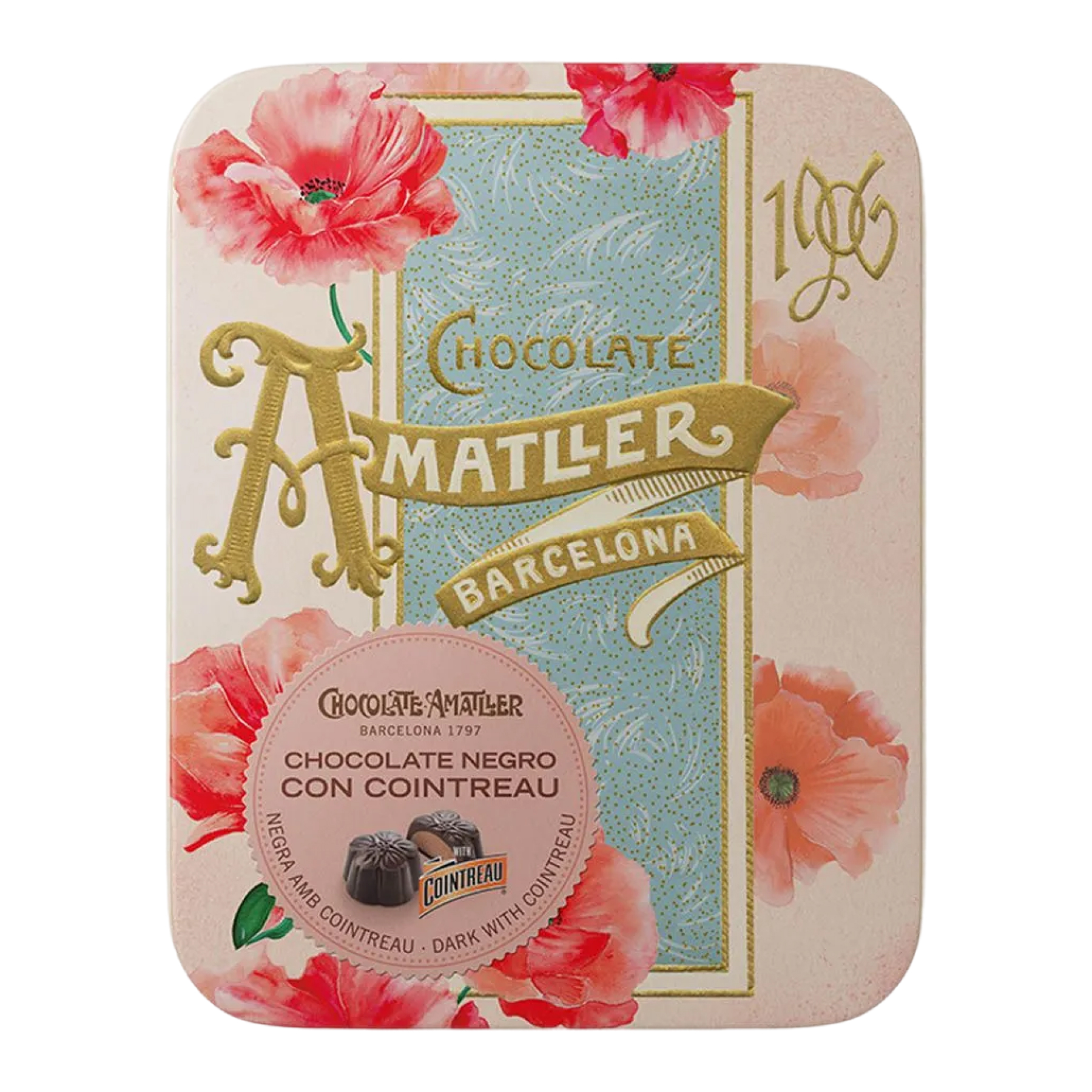 Шоколадные конфеты с Куантро в жестяной банке