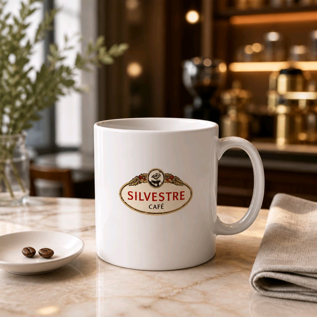 Кружка для латте с логотипом Café Silvestre