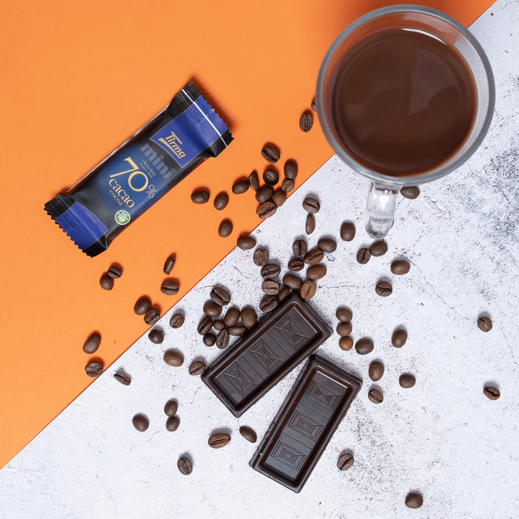 Шоколад Мини - плитки 70% Какао (18 х 10г)