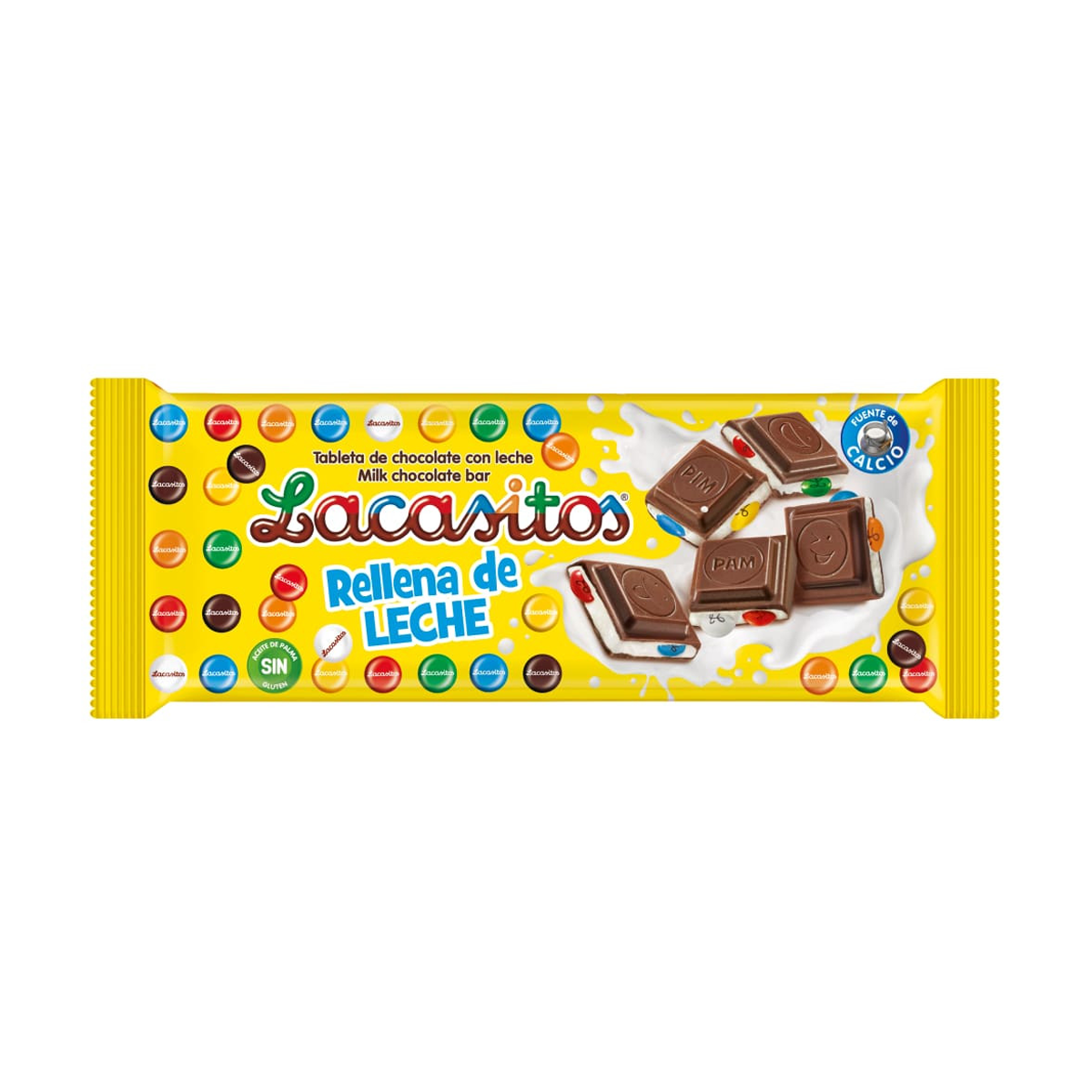 Молочный шоколад со сливочной начинкой и драже в цветной сахарной глазури 100 гр