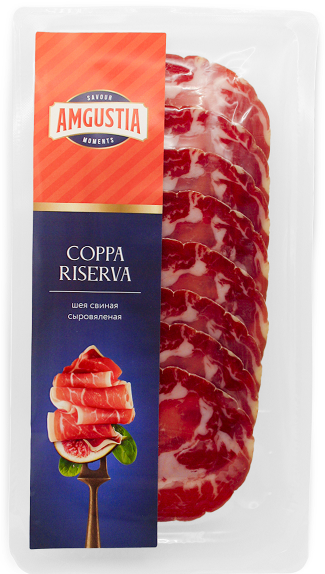 Шея свиная Coppa Riserva сыровяленая нарезка Шея свиная Coppa Riserva сыровяленая нарезка