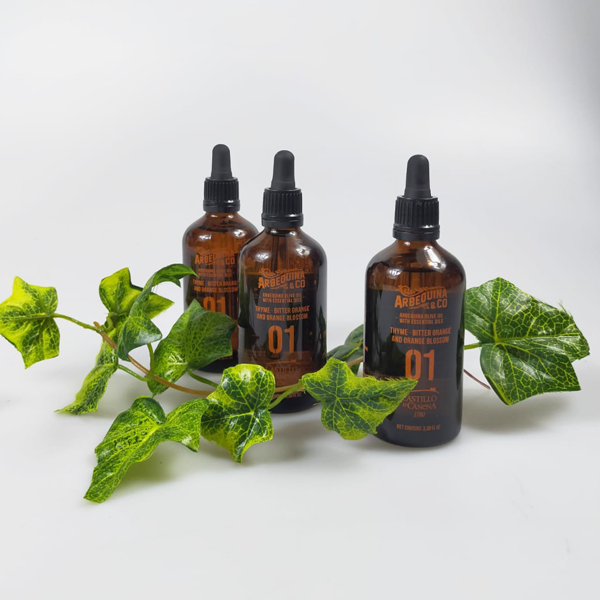 Масло оливковое Кастильо де Канена 100мл горький апельсин, тимьян и апельсин