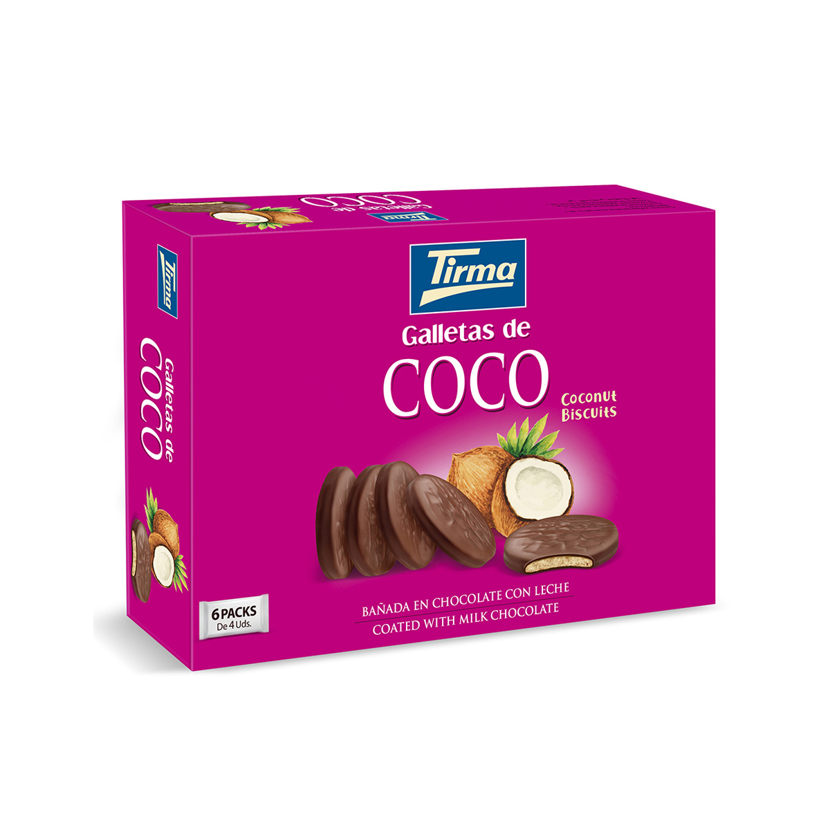 Кокосовое печенье в молочном шоколаде (6 x 33гр)
