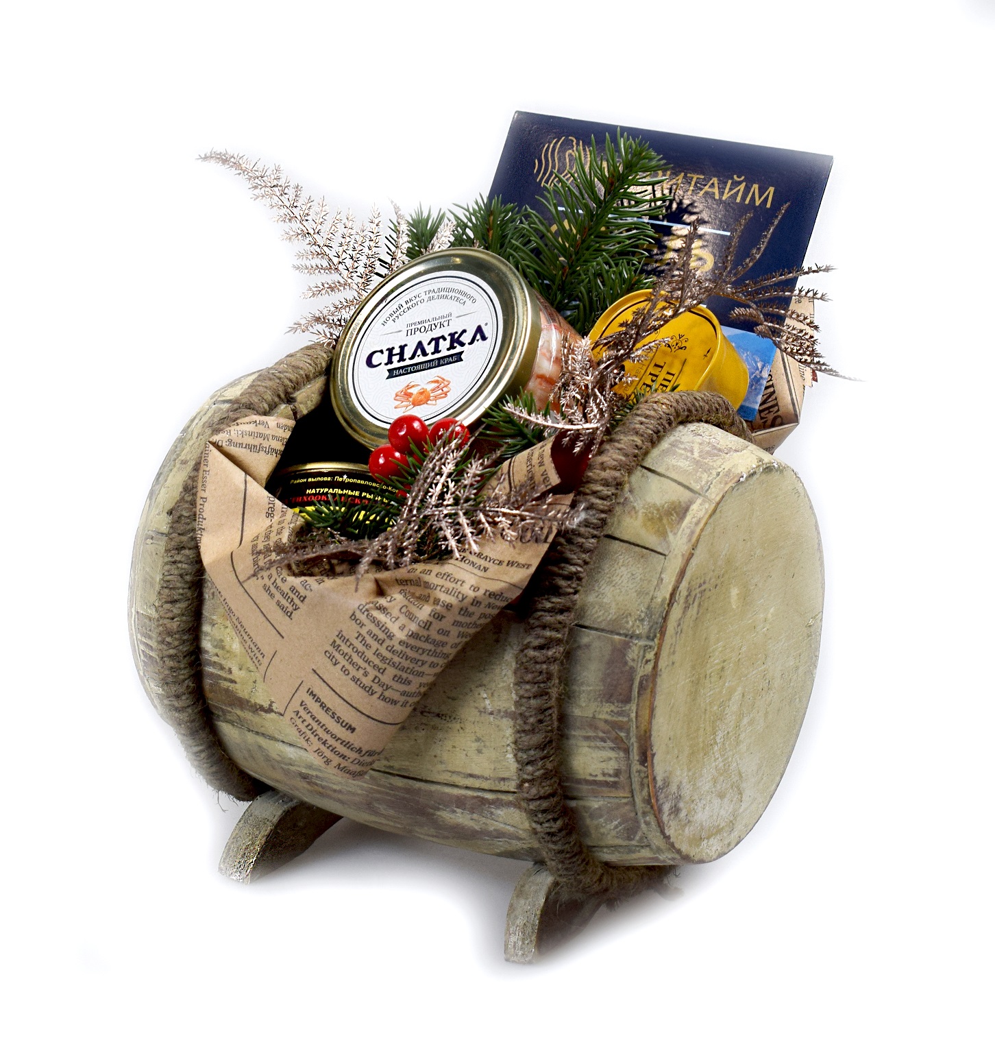 Подарочная корзина на Новый год "Семейное тепло"