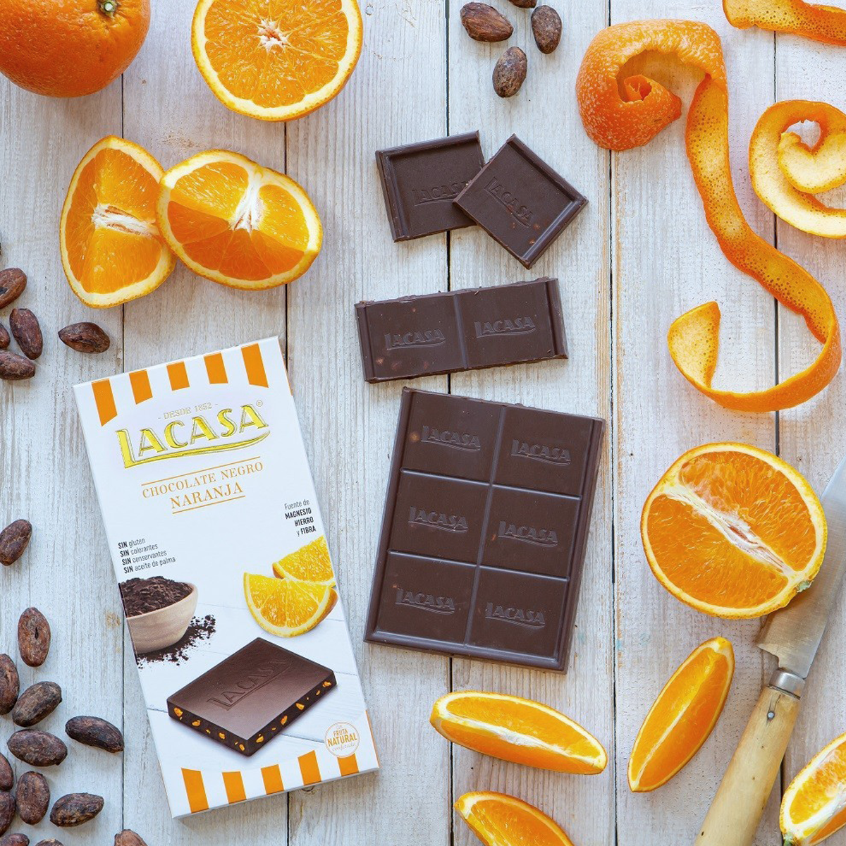 Темный шоколад с засахаренной апельсиновой цедрой 100г