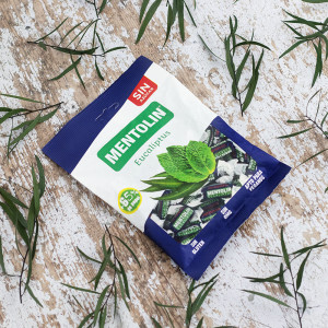 Леденцы без сахара со вкусом эвкалипта на подсластителе 100 гр