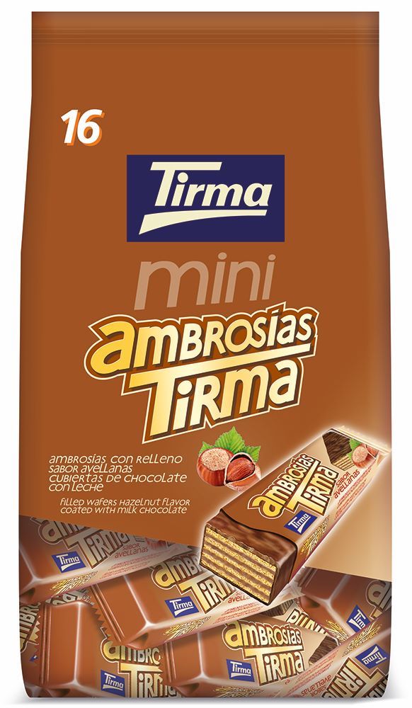 Вафельный батончик в молочном шоколаде со сливочной начинкой и фундуком (16 х 13,5гр)