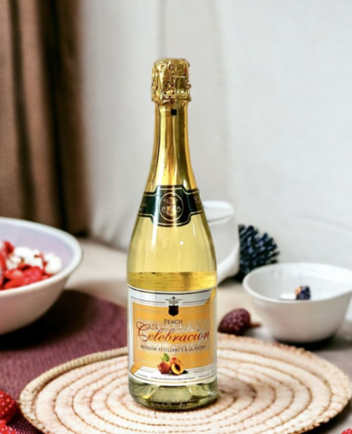 Безалкогольный газированный праздничный напиток Персик