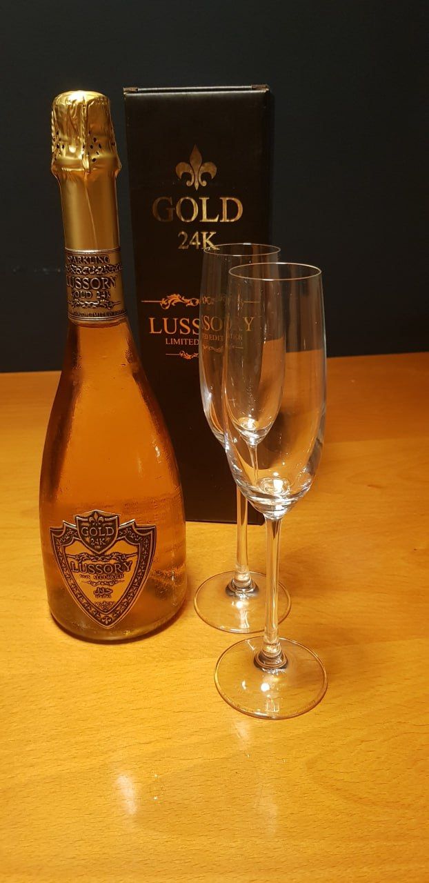Напиток безалкогольный Золотое игристое вино без алкоголя Премиум Айрен Lussory Gold 24K