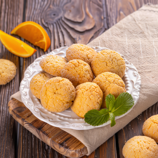 Печенье сдобное Амаретти мягкое с ароматом цитрусовых 