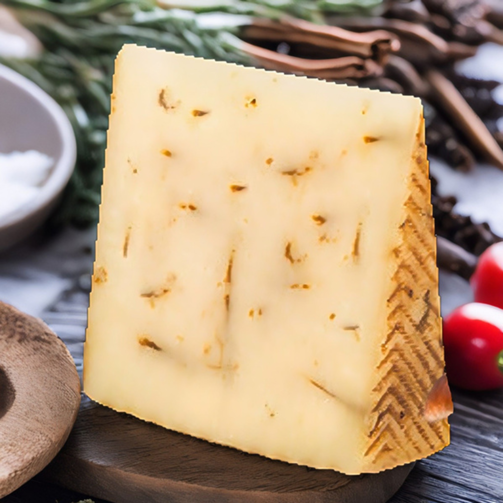 Сыр овечий с белыми грибами твердый 