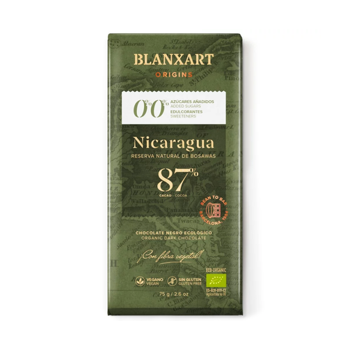 Органический плантационный шоколад Никарагуа 87% без сахара 75 г  (арт. BLX49182/BLX)