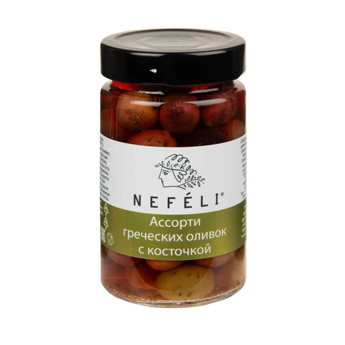 Ассорти греческих оливок с косточкой 