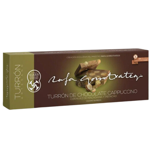 Туррон из молочного шоколада со вкусом капучино с макадамией и фисташками  (арт. 1010)