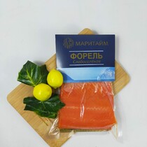 Форель радужная филе кусок на коже слабосоленая