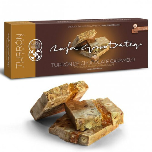 Туррон из карамельного шоколада с лесным орехом и абрикосом  (арт. 1009)