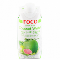 Кокосовая вода с соком гуавы / Coconut water with pink guava
