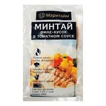 Минтай филе без кожи в томатном соусе
