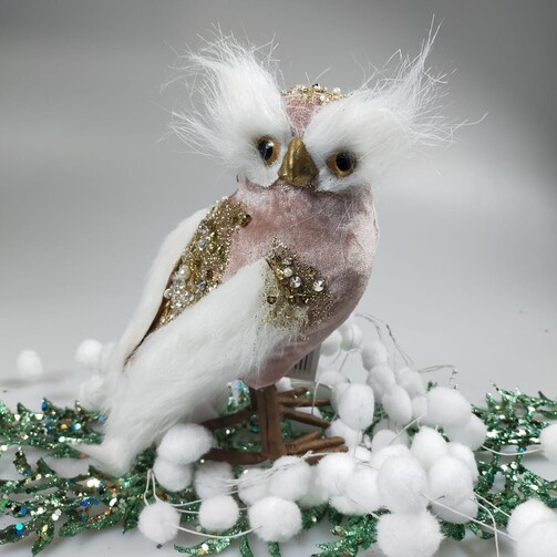 Игрушка Сова (розовая) 