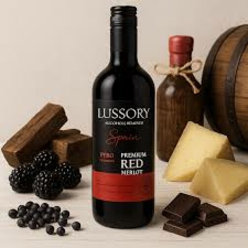 Напиток безалкогольный Красный Мерло без алкоголя Премиум Lussory Premium Red Merlot  (арт. LUS9853)