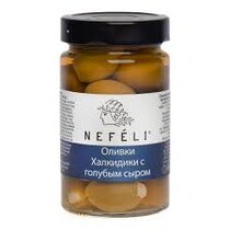 Оливки Халкидики с голубым сыром