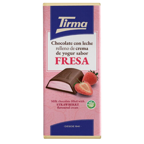 Шоколад молочный с клубнично-йогуртовой начинкой Tirma  (арт. 025008)
