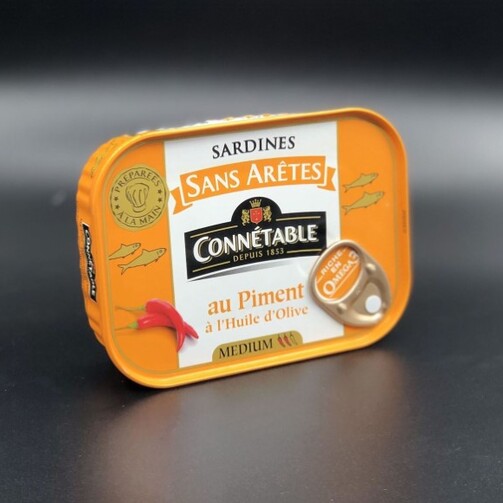 Сардины Connetable без костей в оливковом масле первого отжима экстра с перцем  (арт. БНС)