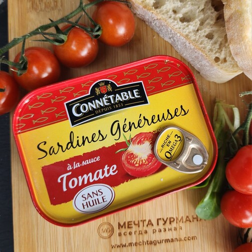 Сардины Connetable  GENEREUSE в томатном соусе  (арт. БНС)