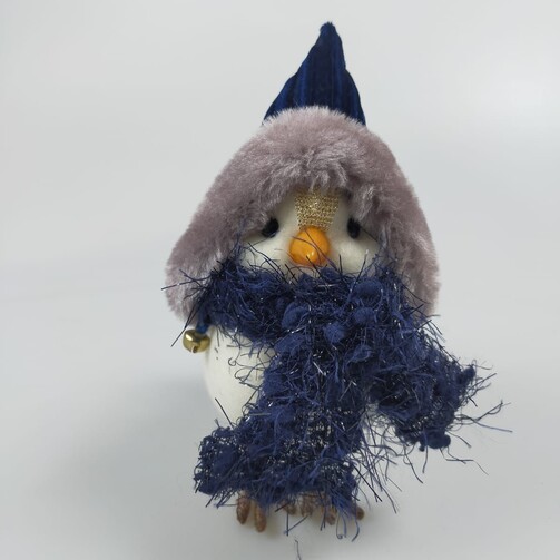 Птица синий шарф 