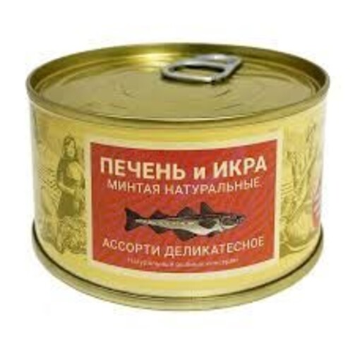 Печень и икра минтая натуральные 