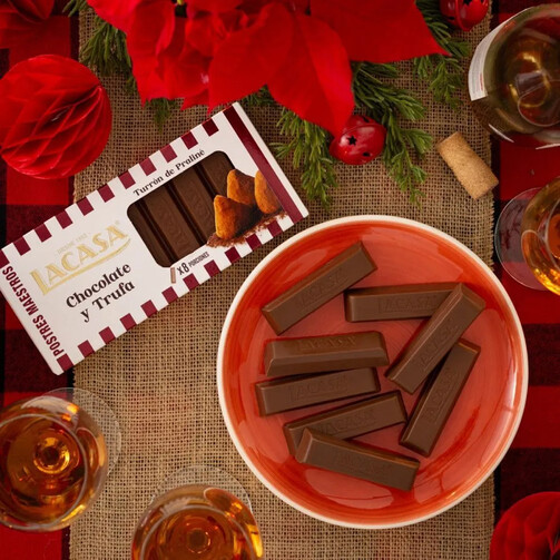 Трюфельная нуга с пралине в молочном шоколаде 225 г  (арт. LAC190104)